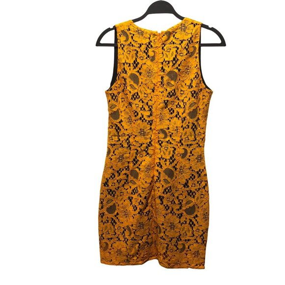 MSGM Womens Orange Lace Sleeveless Dress Made In Italy Size 42 US M - Picture 2 of 7